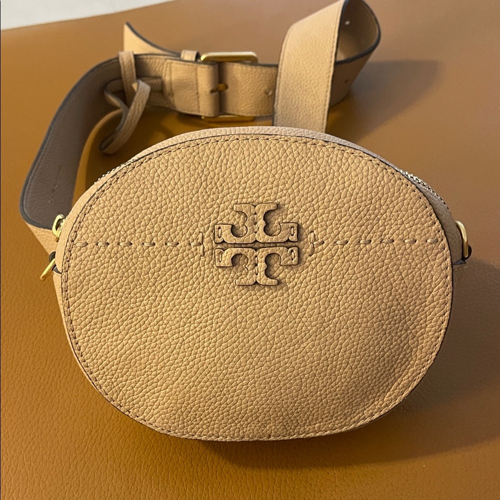 Tory Burch Beige Leather Crossbody Bag